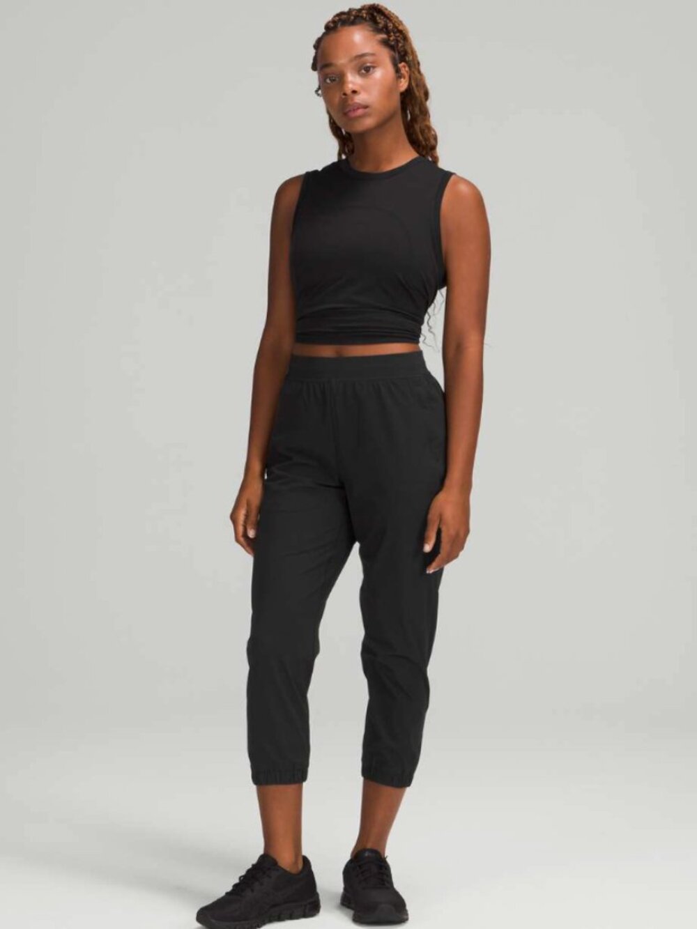 Lululemon Sz 0 Adapted State High-Rise Jogger Crop Black - Picture 1 of 5